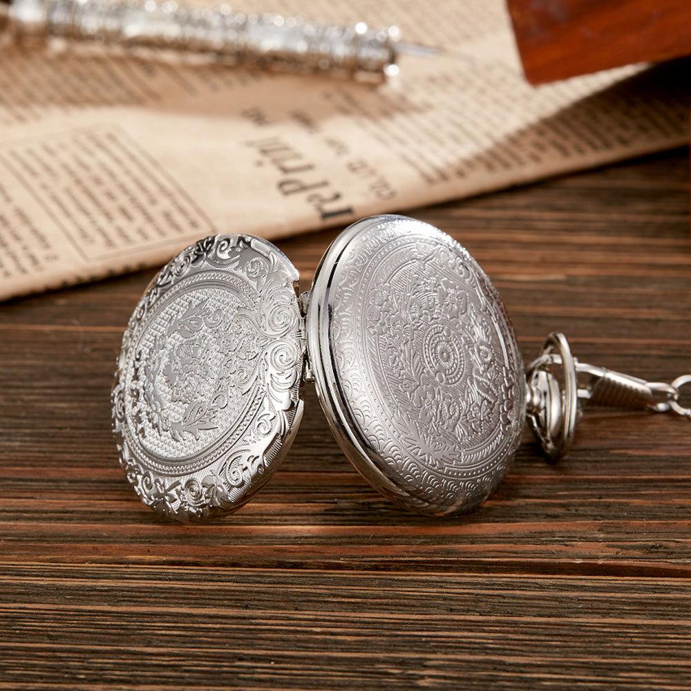 Винтажные персонализированные карманные часы, карманные часы на цепочке для ношения на шее