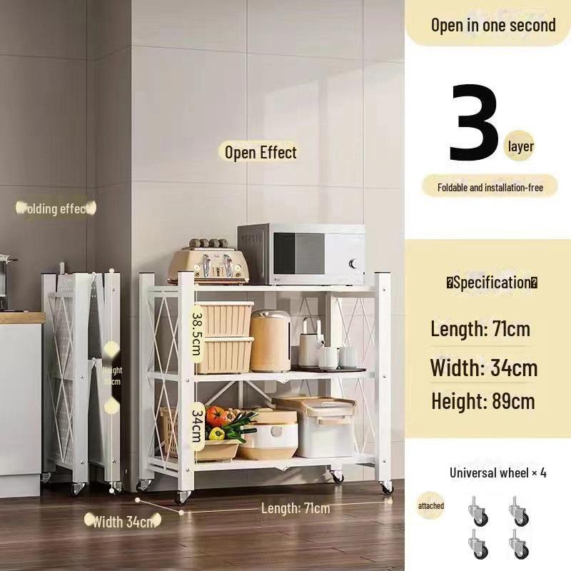 Отдельно стоящая складная многоуровневая кухонная стойка для хранения