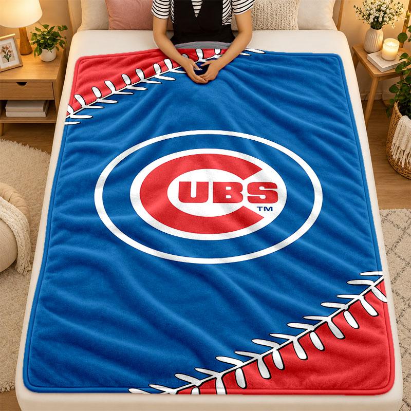 Flannel BlanketChicago Cubs Warm Soft Throw Blanket for Indoor Sofa Bed Living Room Use