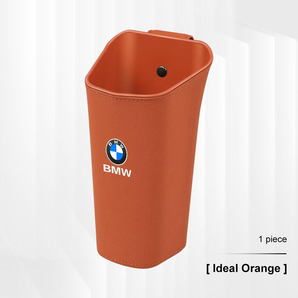 Car Door Storage Box For BMW M M1 M3 M5 E90 E60 E39 F30 F10 E87 G30 G20 X1 X3 X5 Hanger Cup Holder Waterproof Leather Trash Can EN0