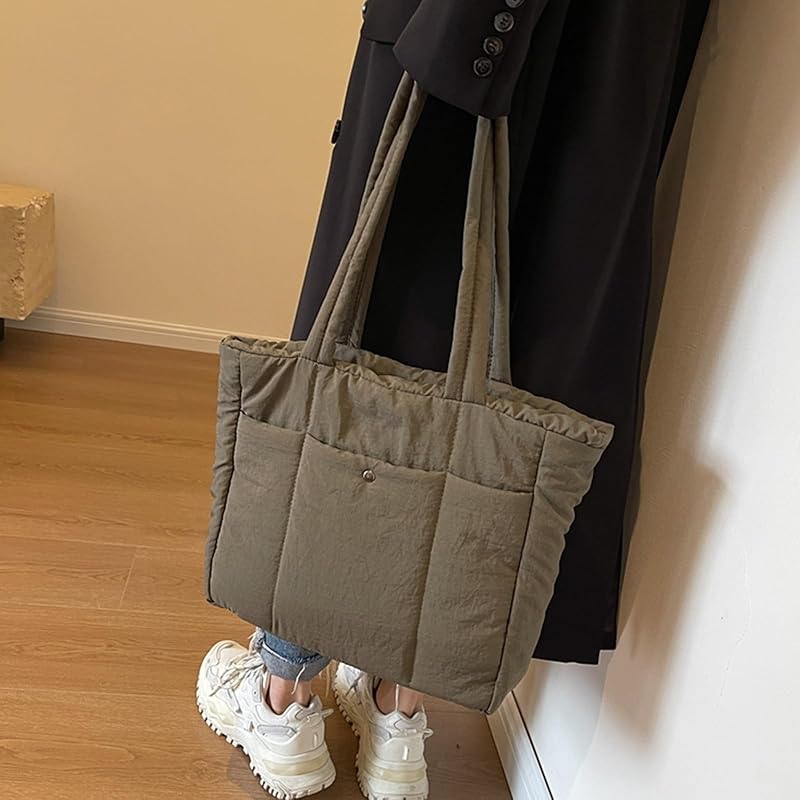 [Tuten] женская сумка-тоут Сумка через плечо Сумка для мам Однотонная сумка через плечо большой емкости Большая легкая сумка на молнии для поездок на работу Поездки в школу