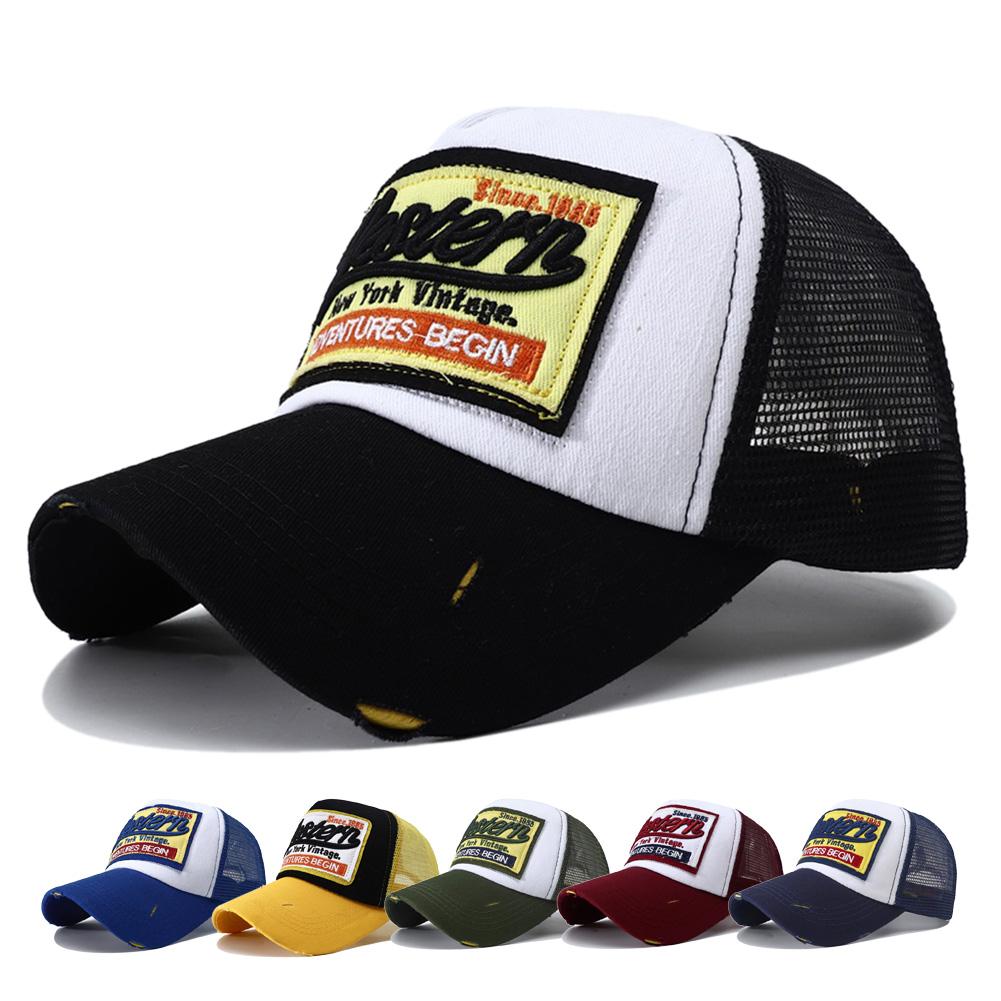 Кепка Trucker Y2K Вентилируемая Дышащая Воздух Летняя Мужская Шляпа Кепка Snapback Сетка С Мужчинами Для Кепки Бейсболка Швы Прошитый Вышитый Алфавит Новая