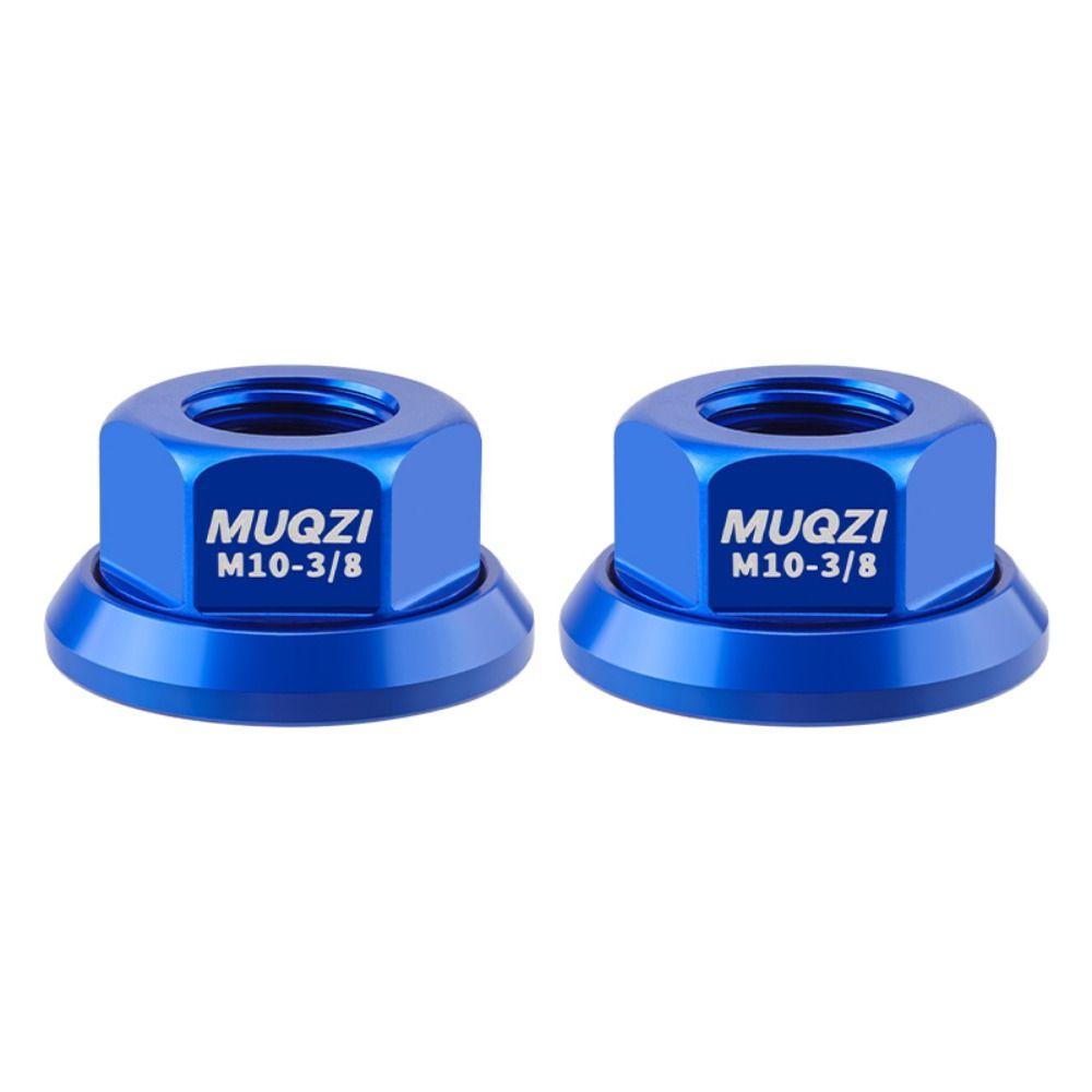 2pcs M9/M10/M10*3/8 Bicycle Hub Nut Aluminum Alloy Anti-rust Rear Axle Screw High Strength Anodizing Bike Accessories Cycling