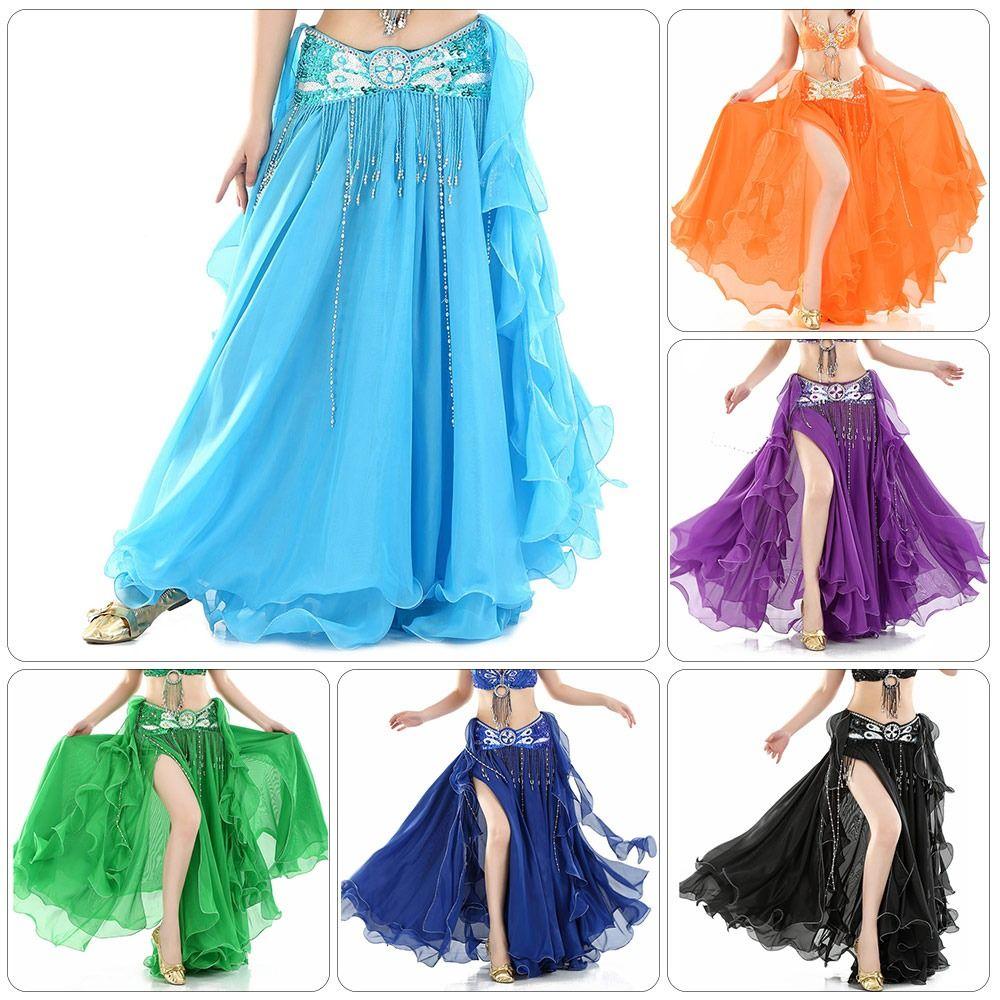 Belly Dance Accessories Sequins Shining Show Costumes Belly Dance Skirt Spanish Skirt Dancing Skirt