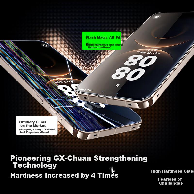 3D Heat Bend | Anti-Reflective Ultra-Sensitive Screen Protector for Huawei Mate80/80Pro Tempered Glass Film, HD Anti-Drop Screen Protector for Mate80