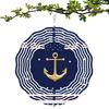Metal Wind Spinner Anchor Design Outdoor Indoor Decor Holiday Gift for Thanksgiving Christmas