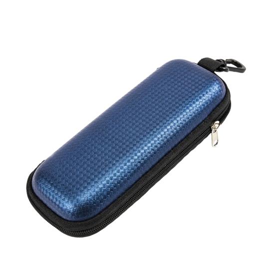 Портативный футляр для очков на молнии с металлическим карабином, высокопрочный EVA, устойчивый к сжатию, ретро-текстура под солому, спортивные аксессуары