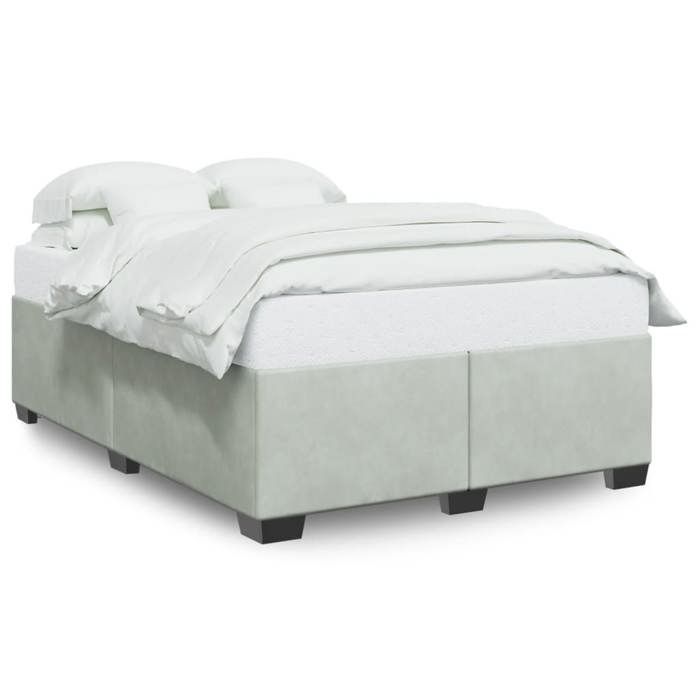 VidaXL Cadre de lit sans matelas gris clair 140x200 cm velours 3284637