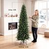 Slim Gracious Pine Xmas Tree, 6ft/180cm Artificial Christmas Tree with 688 Branch Tips, Foldable Steel Stand, Green