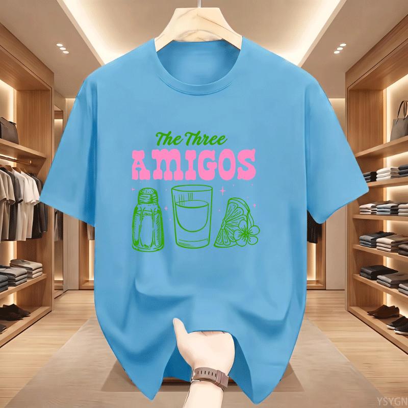 Summer Funny Drinking T Shirt For Unisex Unisex Tequila Funny Party Graphic T Shirts Casaul Crewneck Cotton Short Sleeve Printed