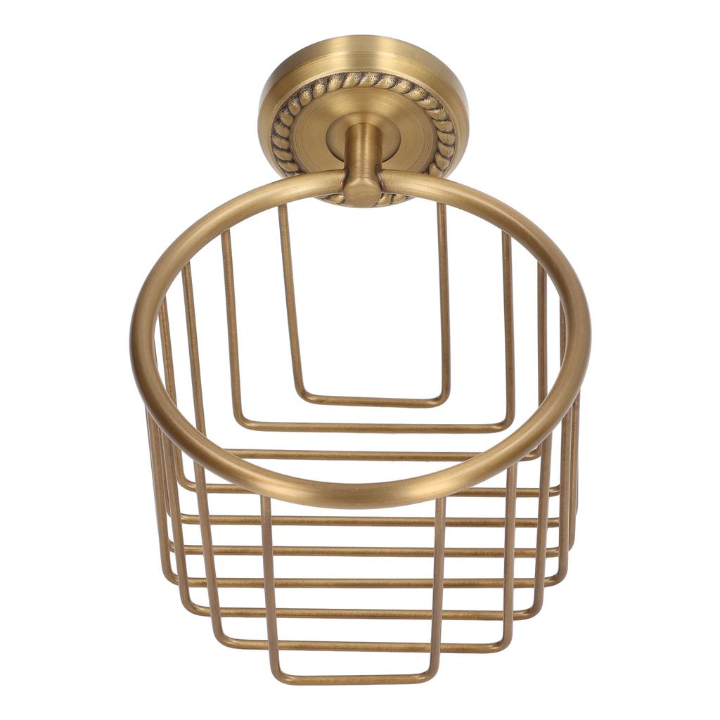 Hollow Out Toilet Paper Holder Antique Rust Proof Wall Mounted Tissue Roll Basket Rack for Bathroom