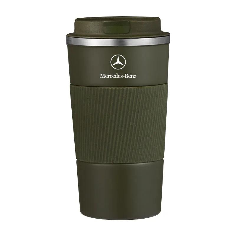 AABIF1 Car Badge Thermos Cup Coffee Mug Stainless Steel Coffee Thermos Mug For Mercedes Benz A B C E S AMG CLA CLK GLA Stickers