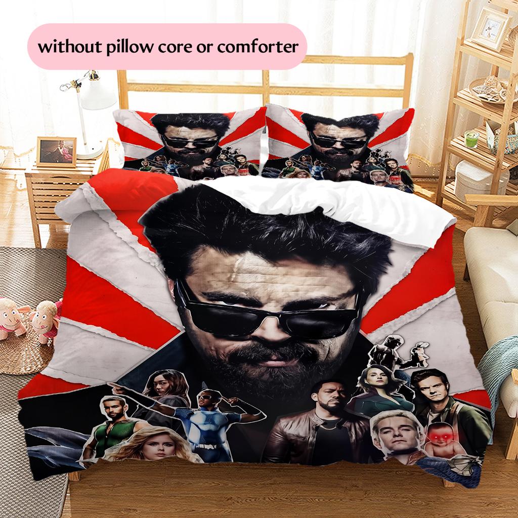 Постельное белье с рисунком «Мальчики» Домашний декор Подарок на день рождения (1 пододеяльник + 2 наволочки, без наполнителя)