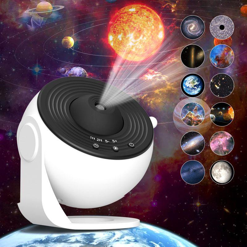 Ночной проектор Galaxy Star с 13 фильмами, регулируемый фокус, питание от USB, декор для спальни и дома