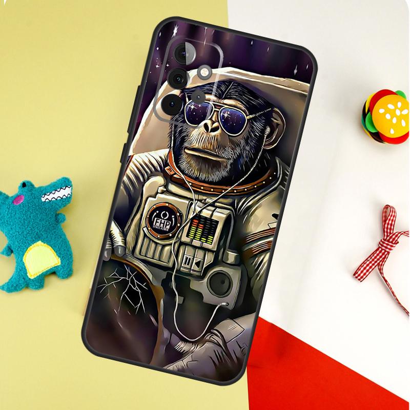 Забавный думающий обезьяна с чехлом для наушников для Samsung Galaxy A54 A34 A24 A14 A12 A22 A32 A42 A52 A72 A52S A51 A71 A13 A53 Чехол