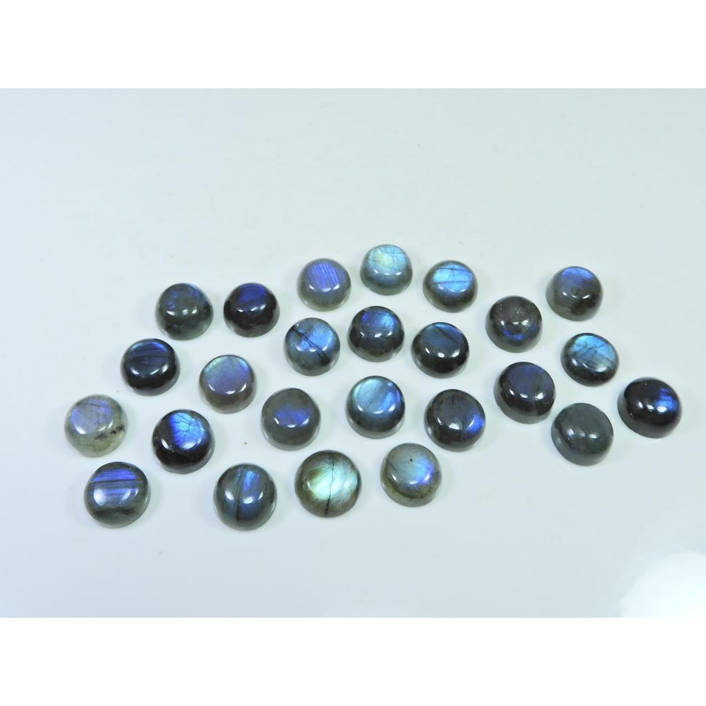 11X11MM Natural Labradorite Blue Round Cabochon Loose Gemstone 25Pcs Lot C-1047