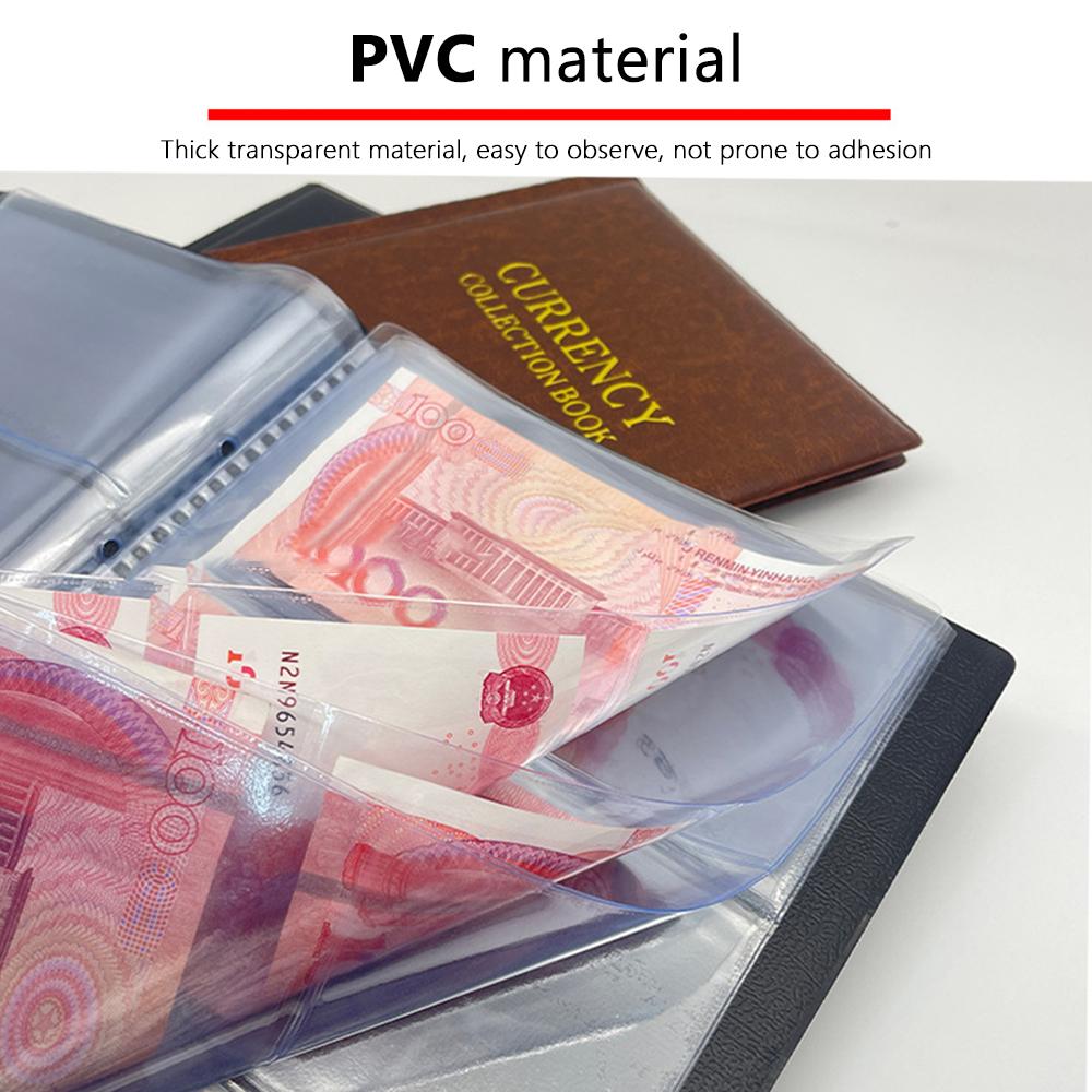 Защитная банкнотная бумага Альбом для коллекции бумажных денег Коллекционные карманы Коллекционирование денег