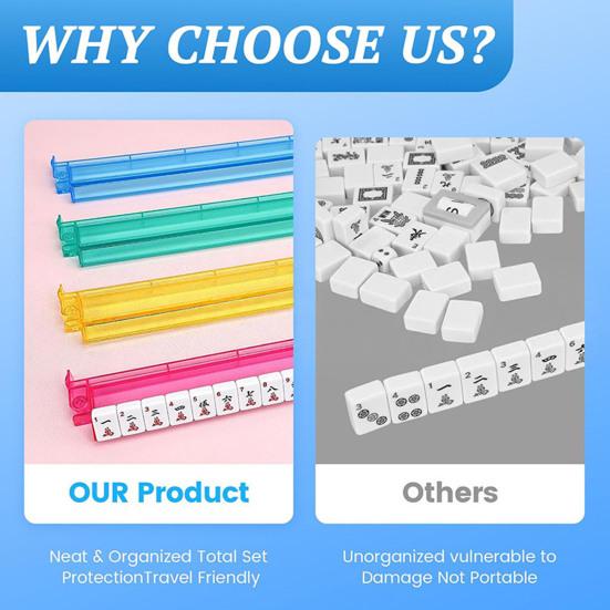 4 шт. Подставка для маджонга с пушером Сверхпрочная Портативная Многофункциональная Подставка для плиток Американского маджонга Толкатель Линейка для пуша Аксессуары для маджонга