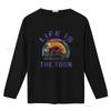 Womens Life Is Better On The Toon Funny Pontoon Boat Boating T Shirt Black 2XL vintage Washed Unisex homme Slightly Casual