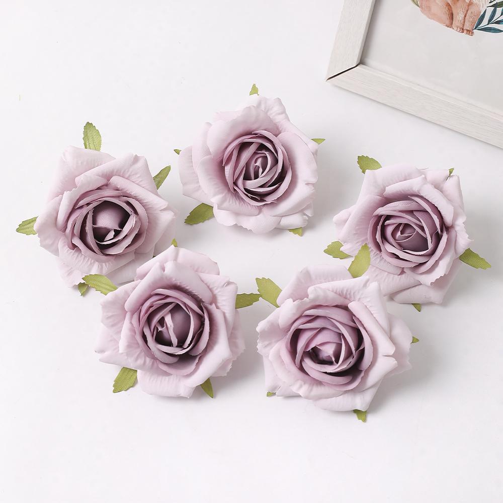 5/10Pcs Rose Artificial Flower Silk Fake Flowers Home Decor Garden Wedding Party Decoration DIY Craft Garland Gift Accessories