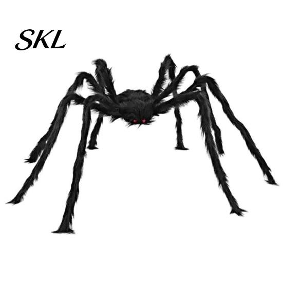 Realistic Spider Prop Halloween Decoration, Large Fake Furry with Red Plush Toy Eyes for Outdoor Indoor Yard Home Party Haunted House Decor