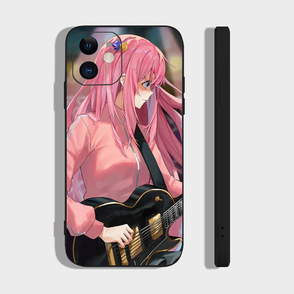 Чехол для телефона Gotou Hitori Аниме B-Bocchi The Rock Для iPhone 17 Air 16 15 14 13 Pro Max 11 12 Черный Силиконовый Чехол