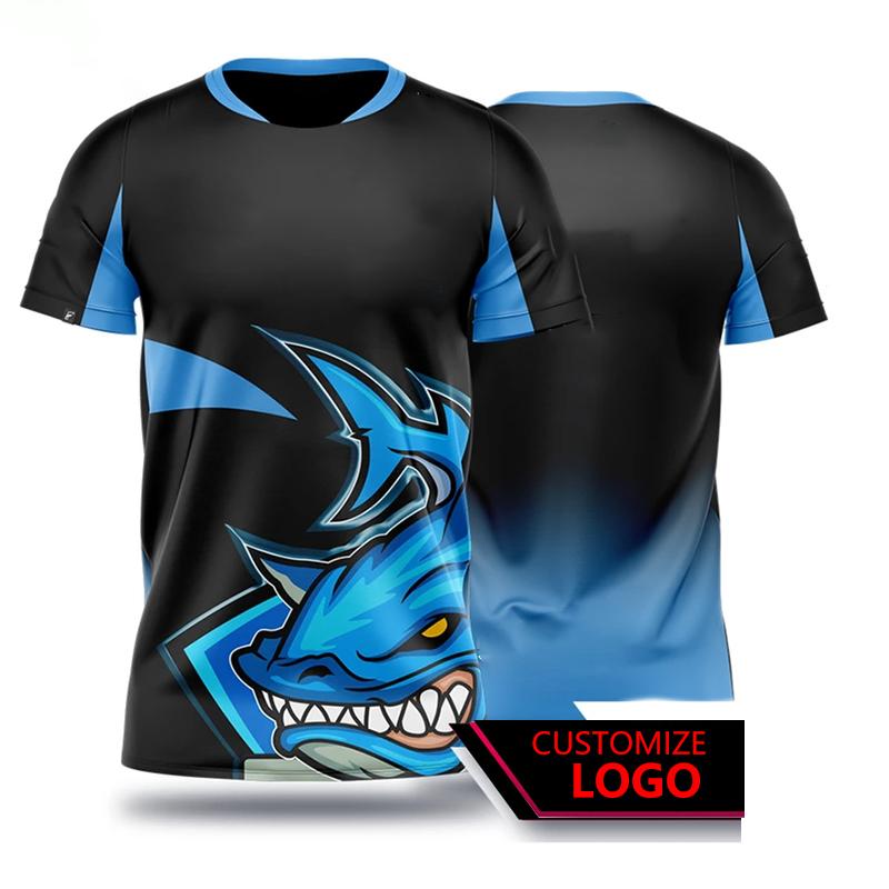 Летняя футболка с принтом 3D Game Wear Мужская быстросохнущая Esports с коротким рукавом Модные футболки для мальчиков Большие топы для фитнеса