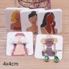 100pcs 4 X4cm New Luxury Brand Jewelry Pearl Powder Paper Display Earring Cards, Earrings, Earring Packaging Label Cards