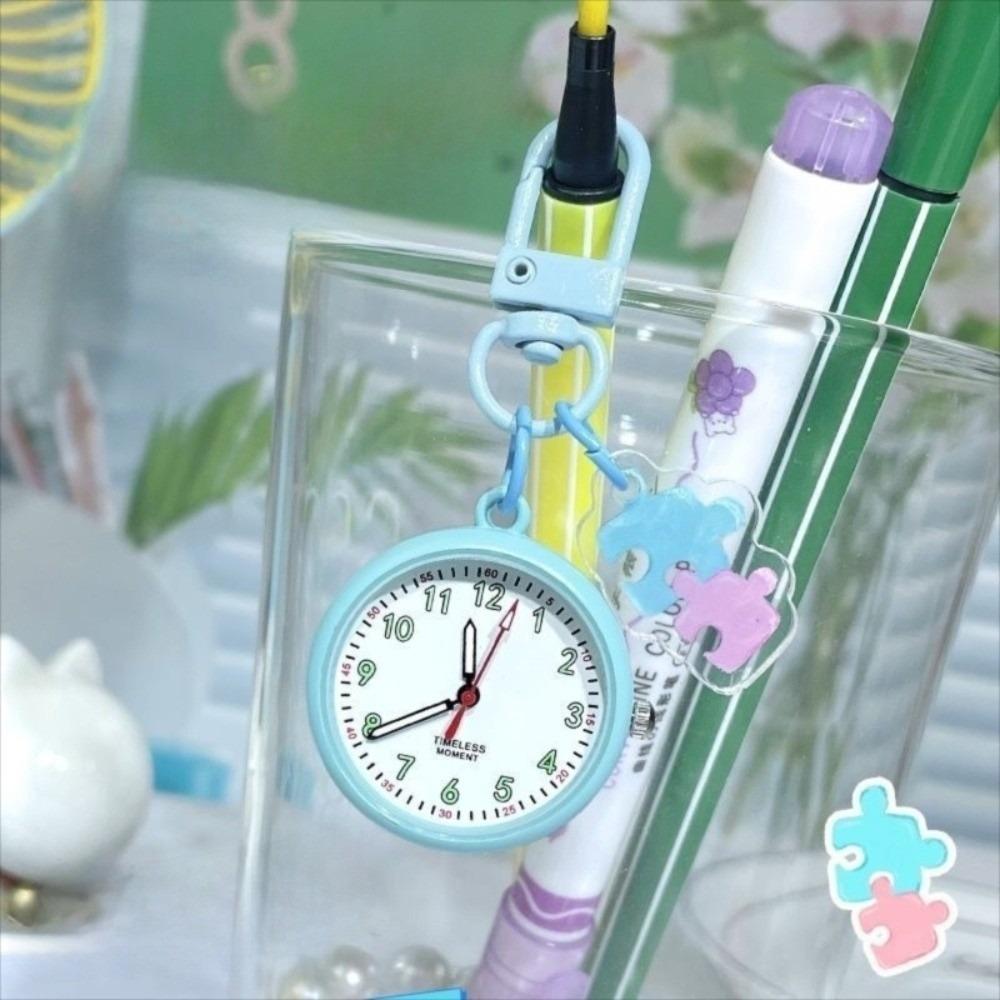 Easy Reading College Cute Backpack Pendant Portable Time-Telling Wall Clock Decoration Daily Wear