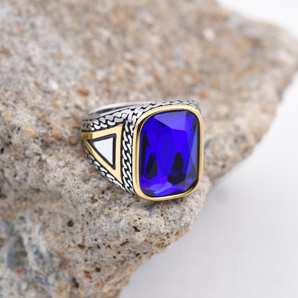 R3427 Мужские высококачественные кольца из нержавеющей стали 316L с ониксом разных форм, трендовые украшения