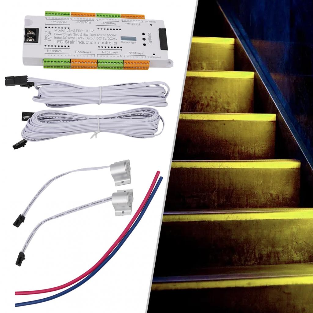 32 Channel Stair Light Controller Kit With Motion Sensor Control For LEDs