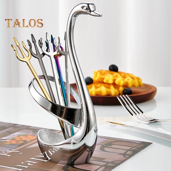 Вилка для торта, легко чистящаяся, многоцветная, прочная, металлическая вилка для фруктов из нержавеющей стали, товары для дома