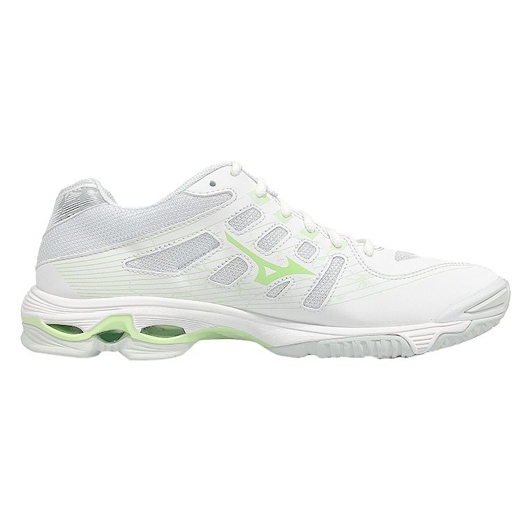 Mizuno Женские кроссовки Wave Voltage White Patina Green Glacial-Ridge V1GC216037