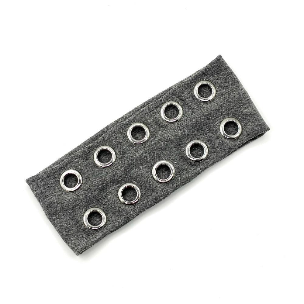 Аксессуар для волос Полая эластичная повязка на голову Металл Рок Полые люверсы Резинки для волос