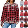 Women's Casual Fashion Christmas Printed Long Sleeve Pullover Hoodies Sweatshirts