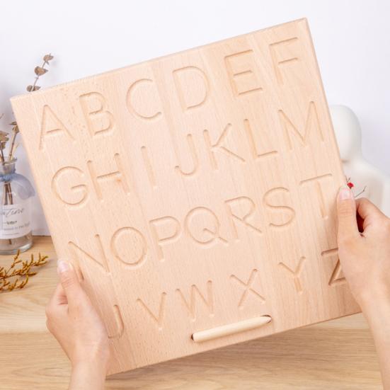 Деревянная доска для отслеживания, улучшает координацию рук и глаз, мелкую моторику, ABC, цифры, формы, легкий вес