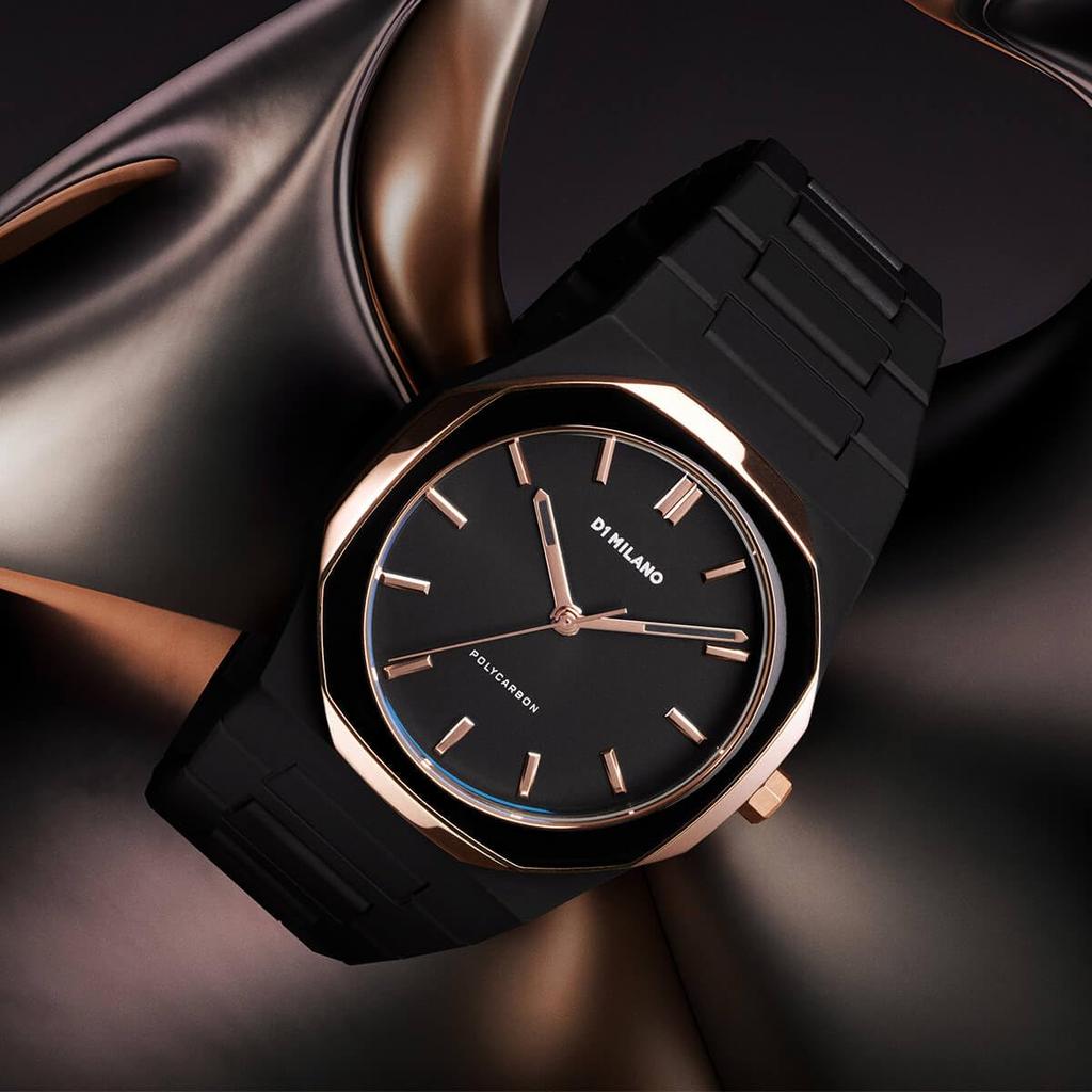 Авторизованный дистрибьютор D1 Milano Watch Unisex PCBJ35 Полиуглерод Черная эмаль [D1 MILANO] Мужские 40,5 мм