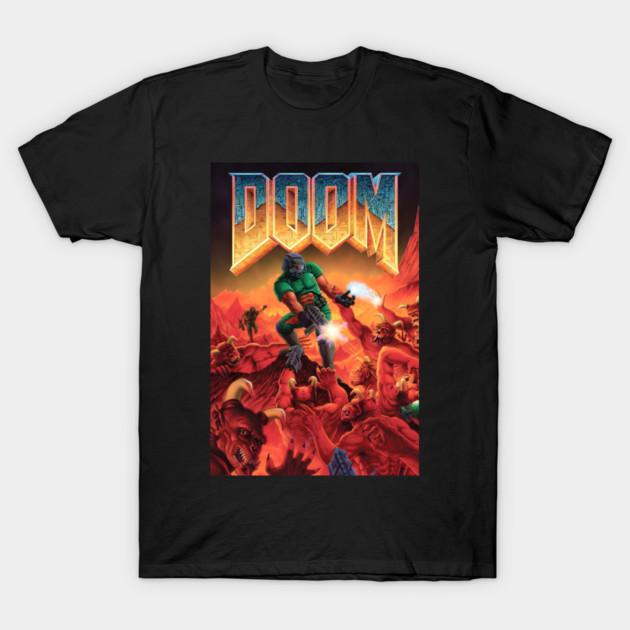 Asian Size Cotton Unisex Tshirt Print T-shirt Doom 1993 T-shirt No-Cut Print Regular Fit