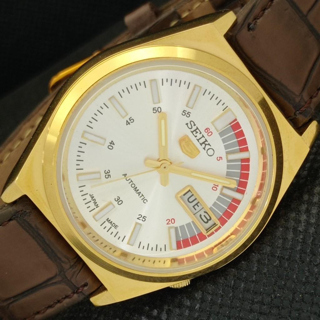 ВОССТАНОВЛЕННЫЕ ВИНТАЖНЫЕ SEIKO 5 AUTO 6309A ЯПОНИЯ МУЖСКИЕ D/D СЕРЕБРЯНЫЕ ЧАСЫ a309508-13