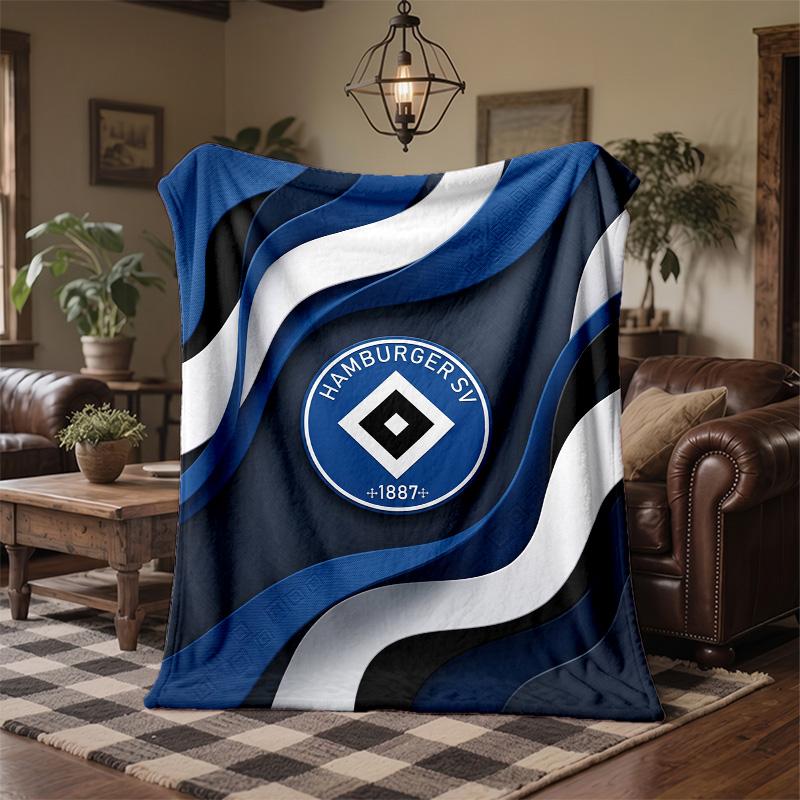Hamburger SV Football Print Flannel Blanket Soft Warm Sofa Bed Throw Blanket For Home Office Bedroom