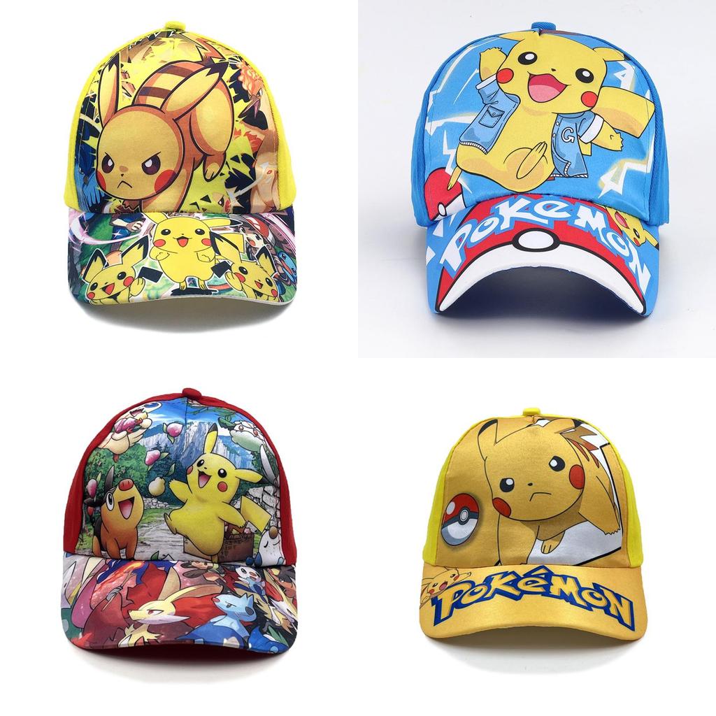 Детская бейсболка Pokemon с защитой от солнца и дышащим хлопком для летних игр на открытом воздухе