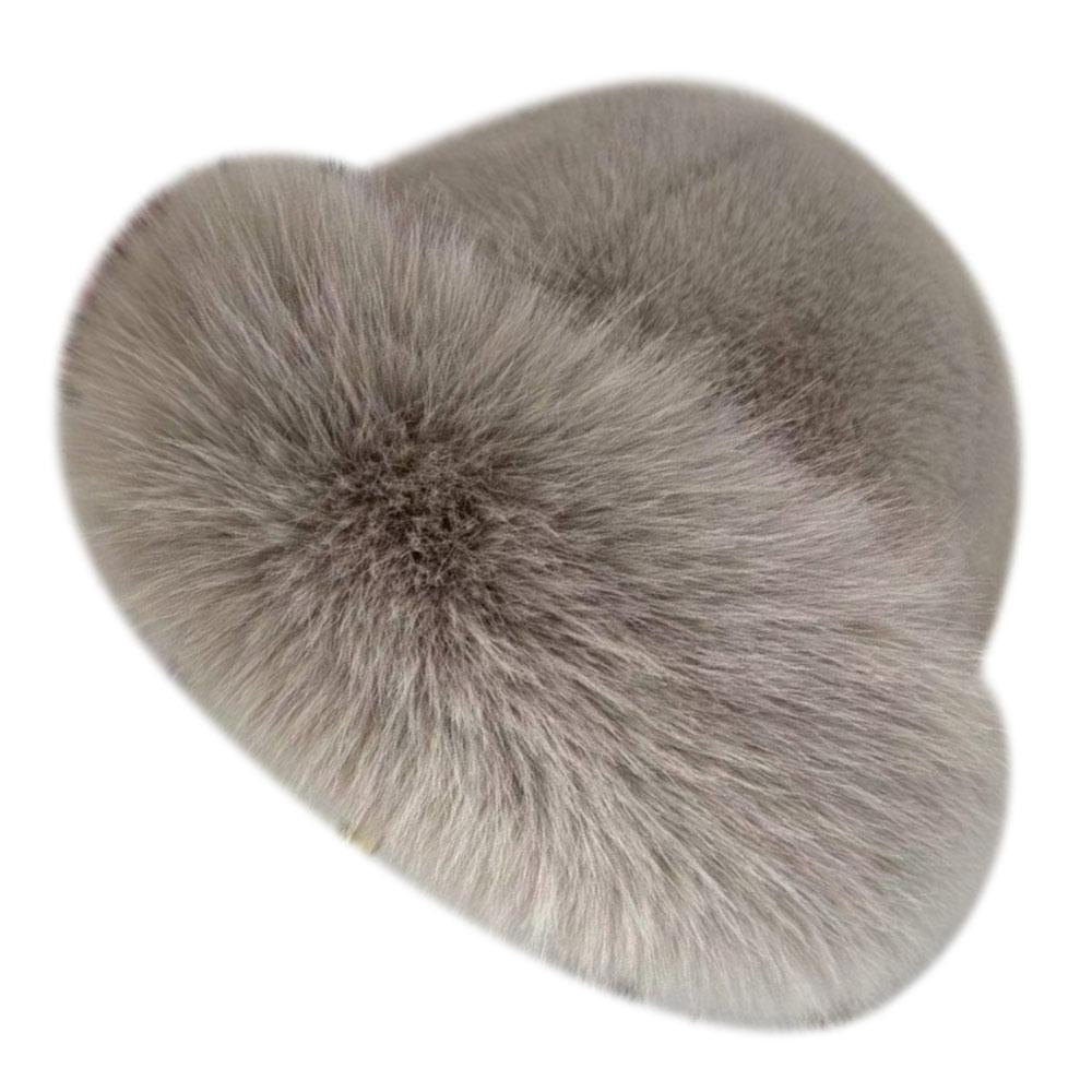 New Fluffy Fur Winter Hat Plush Thicken Bucket Hat Solid Color Cold Windproof Berets Chrismas Gifts