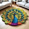 Soft Peacock Mat Special-shaped Door Gasket Bathroom Floor Mat  for Living Room Tea Table Bedside