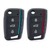 Силиконовый чехол для Volkswagen Vw Polo Golf 7 Passat Tiguan Mk2 Beetle Ateca Caddy T5 Складной чехол-брелок для автомобильного ключа Аксессуары