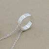 New Trendy Necklace 925 Silver Simple Hollow Round Pendant Necklaces For Women Men Christmas Gift