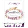 Popular Ladies Cut Amethyst Bracelet Color Crystal Stainless Steel Beaded Bracelet Lobster Buckle Bracelet Women