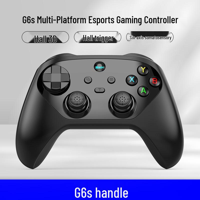 Беспроводной Bluetooth игровой контроллер G6S для ПК, Switch, Android и iOS с двойной вибрацией Холла и функцией Rapid Fire