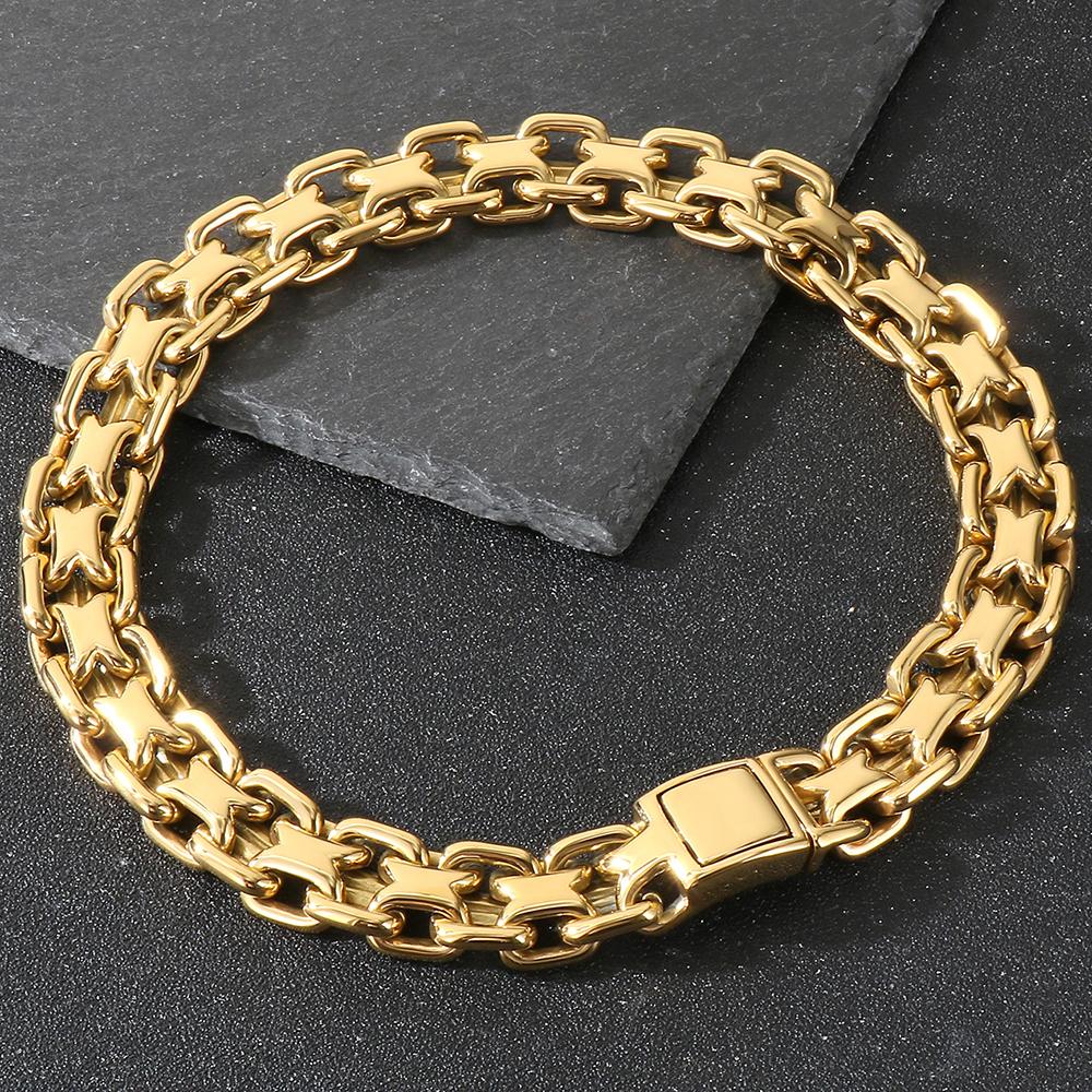 Vintage 50CM Long 20MM Width Choker Necklace Man Solid Polished Matte Stainless Steel Link Chain Necklaces for Men Male Jewelry