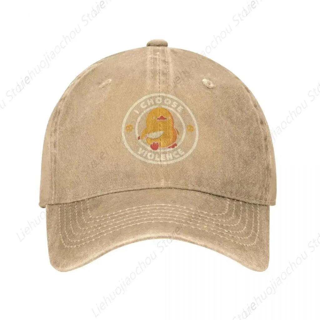 I Choose Violence Duck Unisex Baseball Cap Distressed Cotton Hats Cap Casual Outdoor Workouts Adjustable Fit Snapback Hat