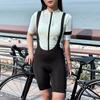 Wosawe Женский велосипедный трикотаж с коротким рукавом, велосипедные шорты с нагрудником, облегающие 3D гелевые подушки, дышащие футболки, женские комфортные велосипедные шорты